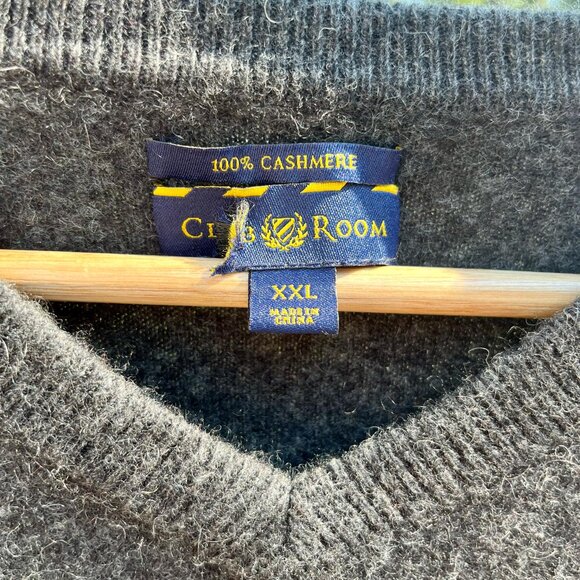 Men's CLUB ROOM 100% Cashmere V Neck Pullover Sweater - Picture 3 of 5